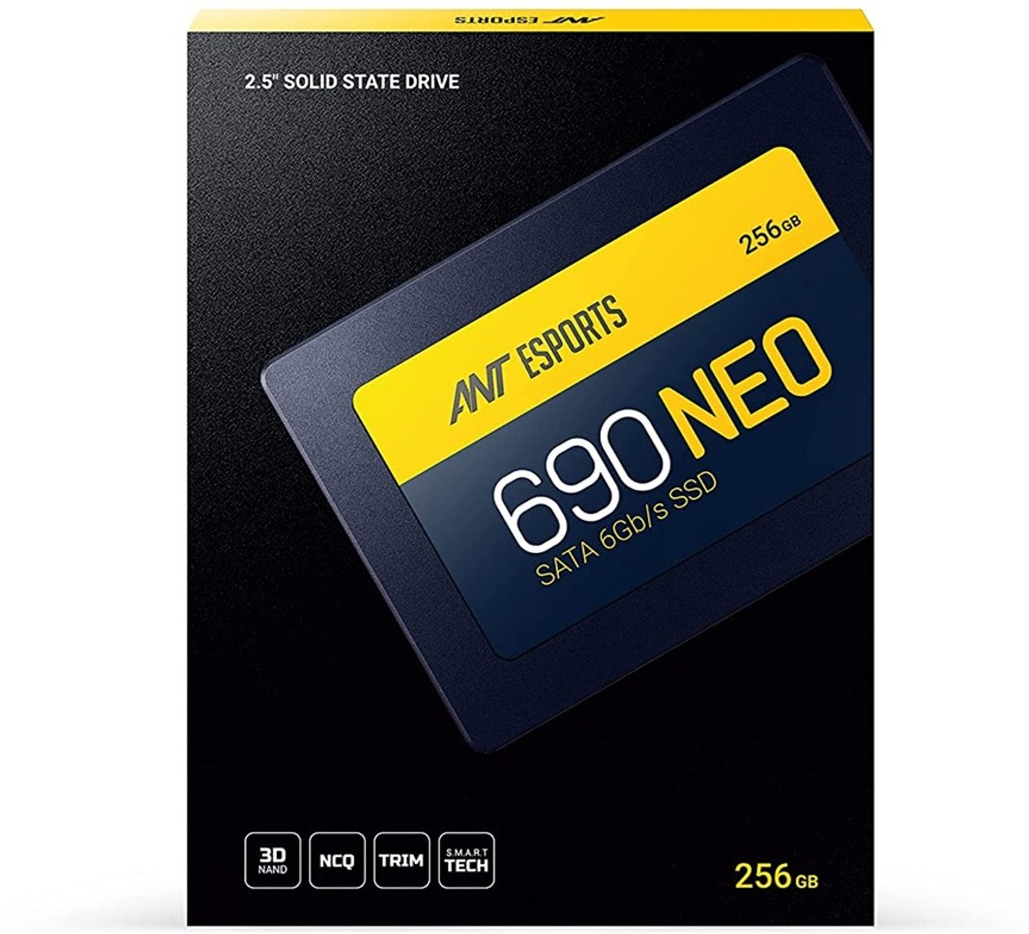Image of Ant 690 256 GB Desktop, Laptop Black SATA III Internal Solid State Drive (SSD) (690 Neo Sata 2.5″ 256 GB SSD)