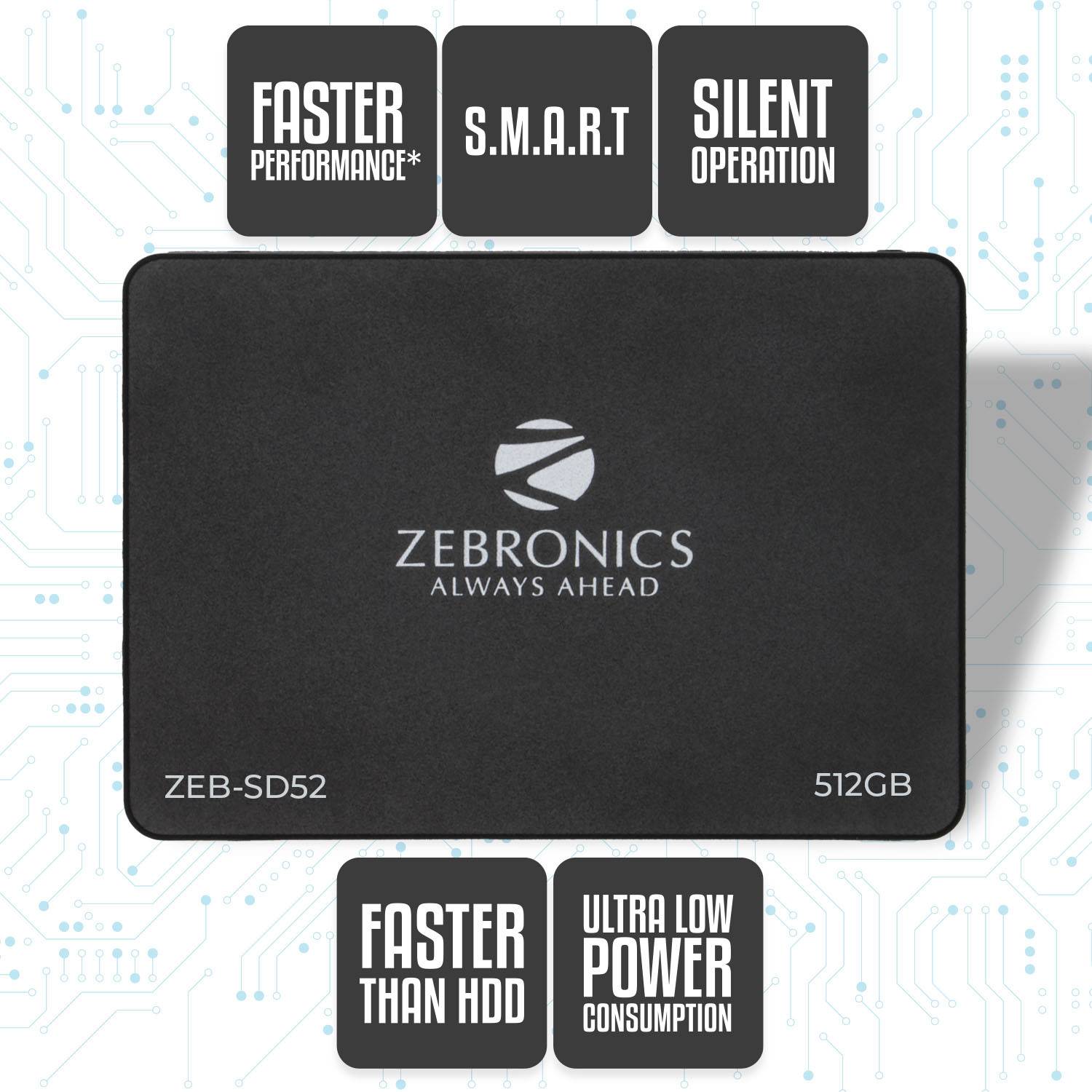 ZEBRONICS 2.5 SATA SSD 512 GB Desktop, Laptop, All in One PC's