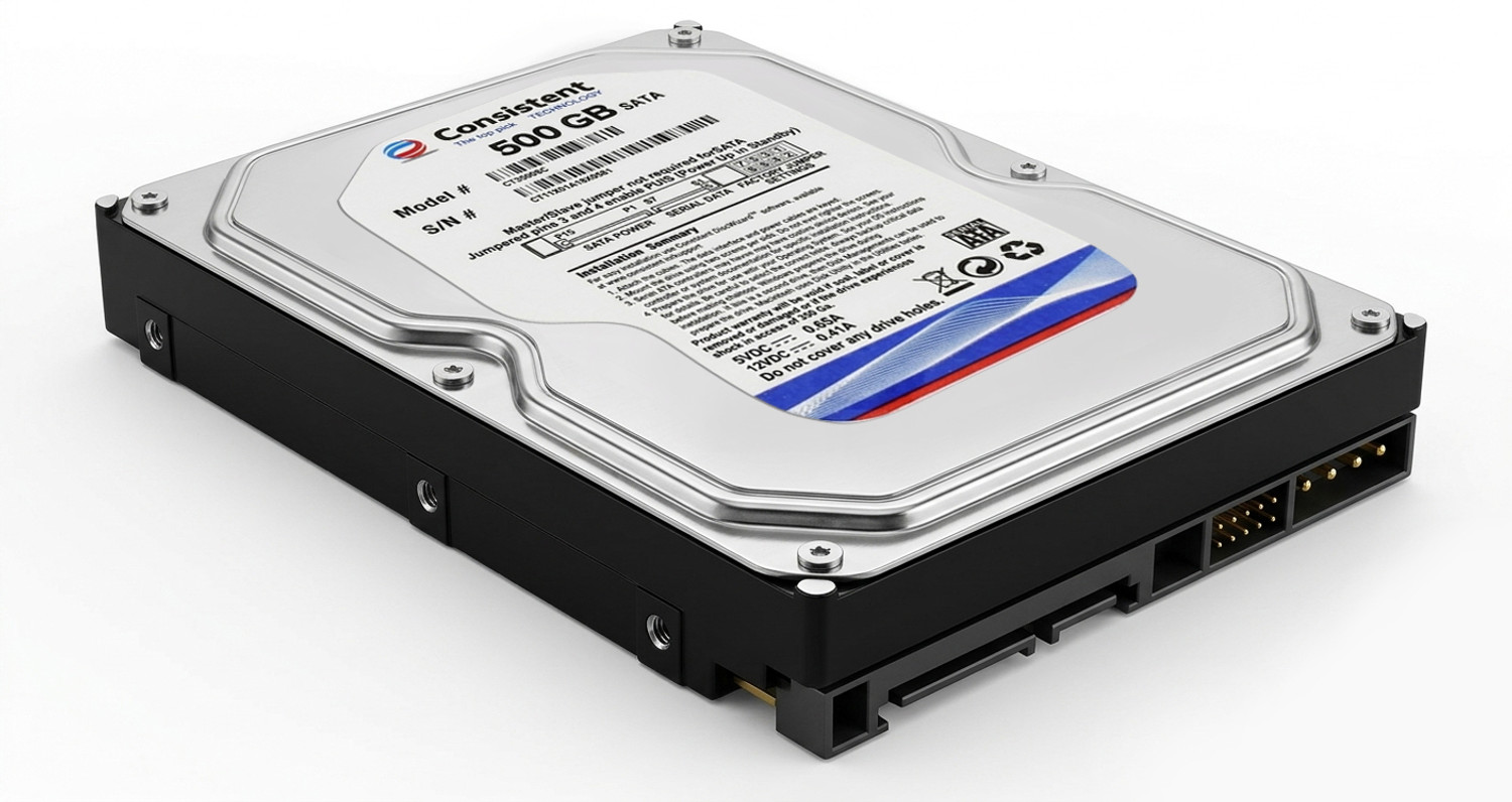 Image of Consitence Desktop 500 GB Surveillance Systems, Desktop, Network Attached Storage, Servers 1 SATA Internal Hard Disk Drive (HDD) (CT3500SC)