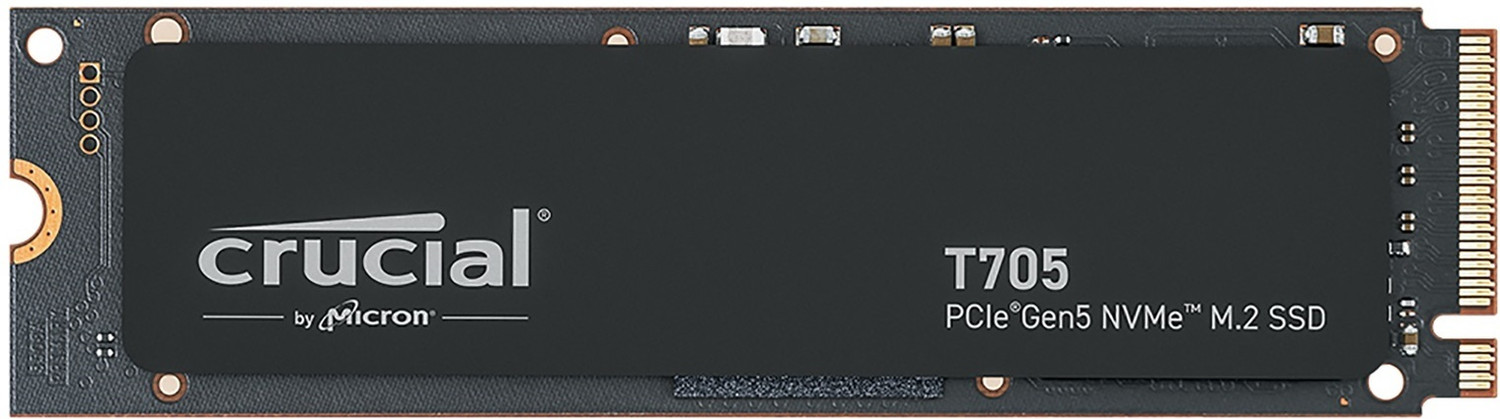 Image of Crucial T705 2 TB Desktop, Laptop Black PCIe NVMe Internal Solid State Drive (SSD) (CT2000T705SSD3)