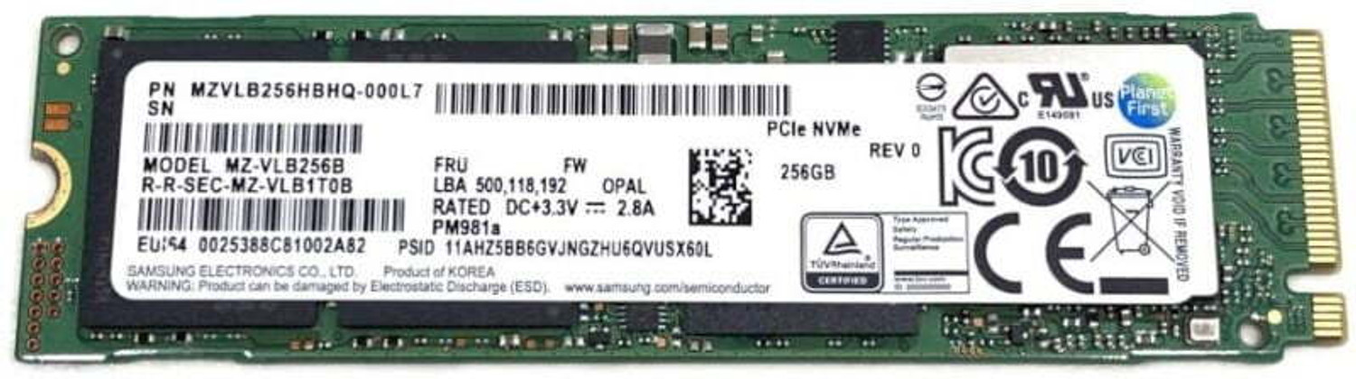 Image of Samsung Refurb NVMe 256 GB All in One PC's, Laptop, Desktop Green PCIe NVMe Internal Solid State Drive (SSD) (256GB NVMe SSD)