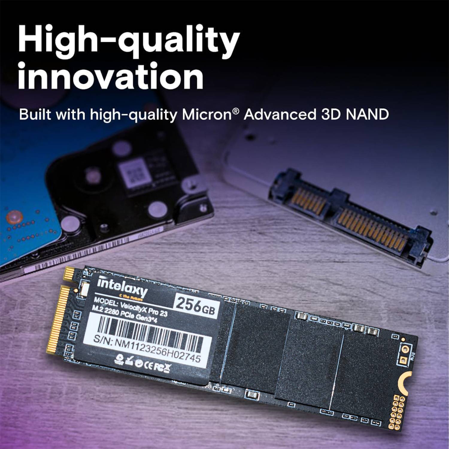 Intelaxy NVMe M.2 SSD 256 GB Laptop, Desktop Green PCIe NVMe