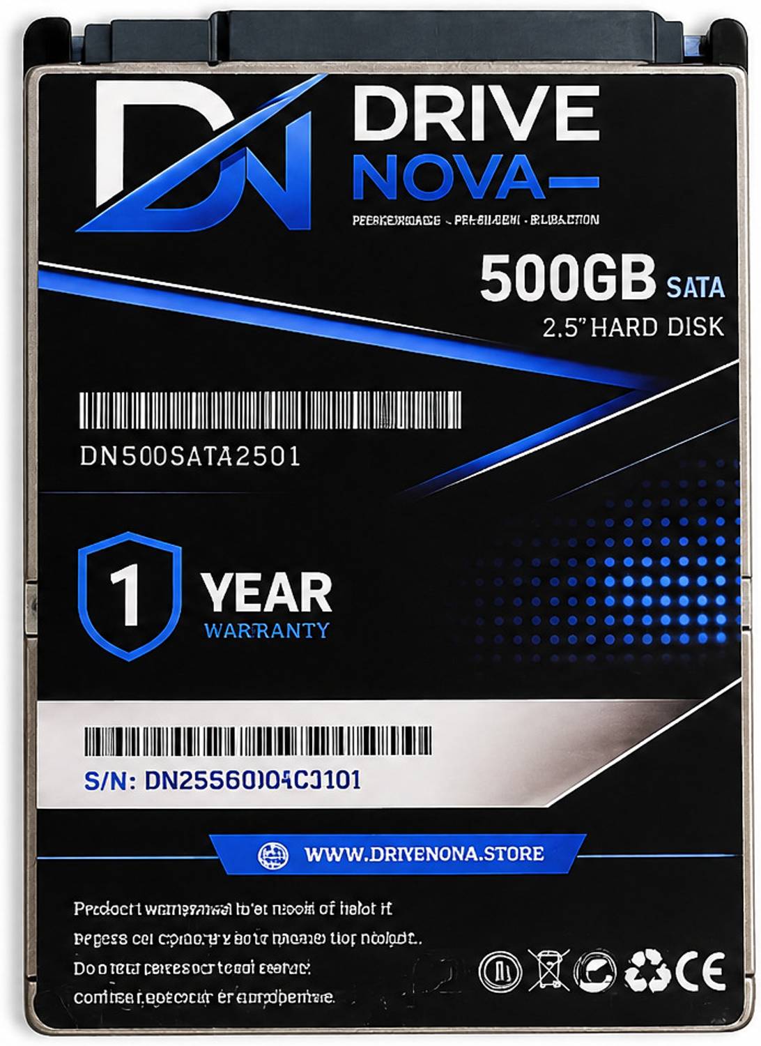 drivenova d500n 500 GB All in One PC's, Desktop, Laptop, Surveillance Systems Black SATA Internal Hard Disk Drive (HDD) (D500N)