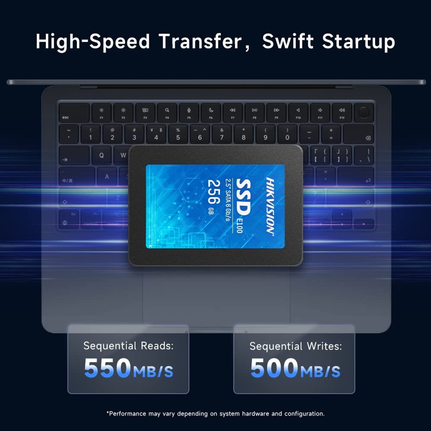 Image of HIKVISION E100 256 GB Desktop, Laptop Black SATA Internal Solid State Drive (SSD) (HS-SSD-E100(STD) /256G)