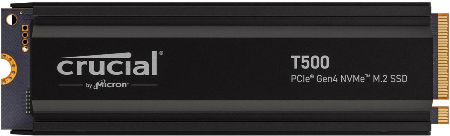 Crucial T500 1 TB Desktop, Laptop Black PCIe NVMe Internal Solid