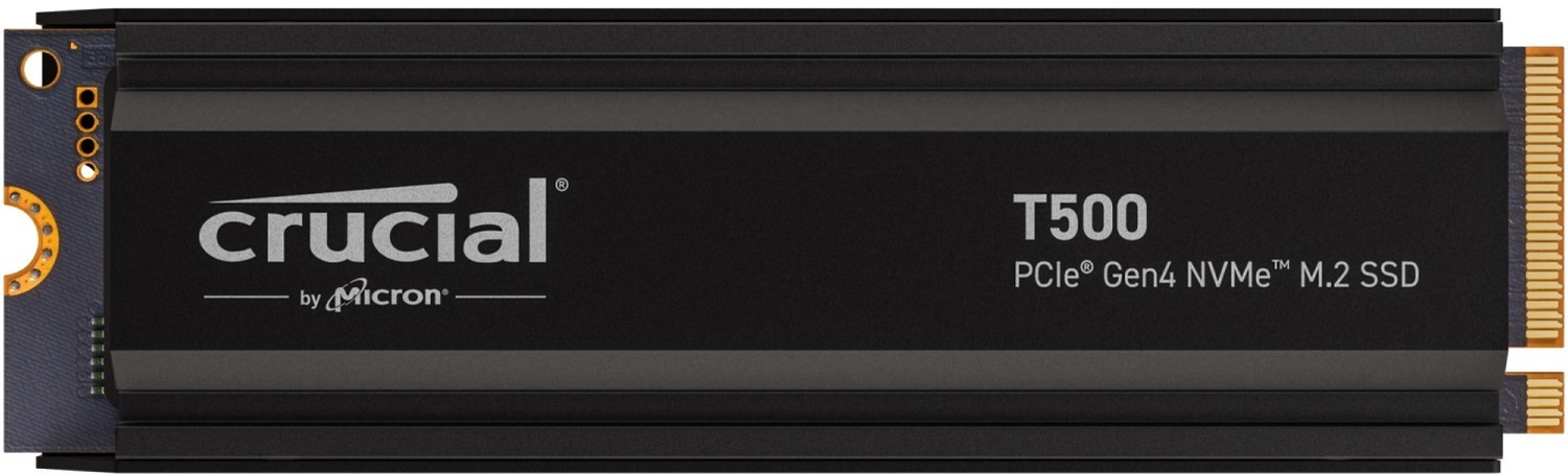 Image of Crucial T500 1 TB Desktop, Laptop Black PCIe NVMe Internal Solid State Drive (SSD) (CT1000T500SSD5)