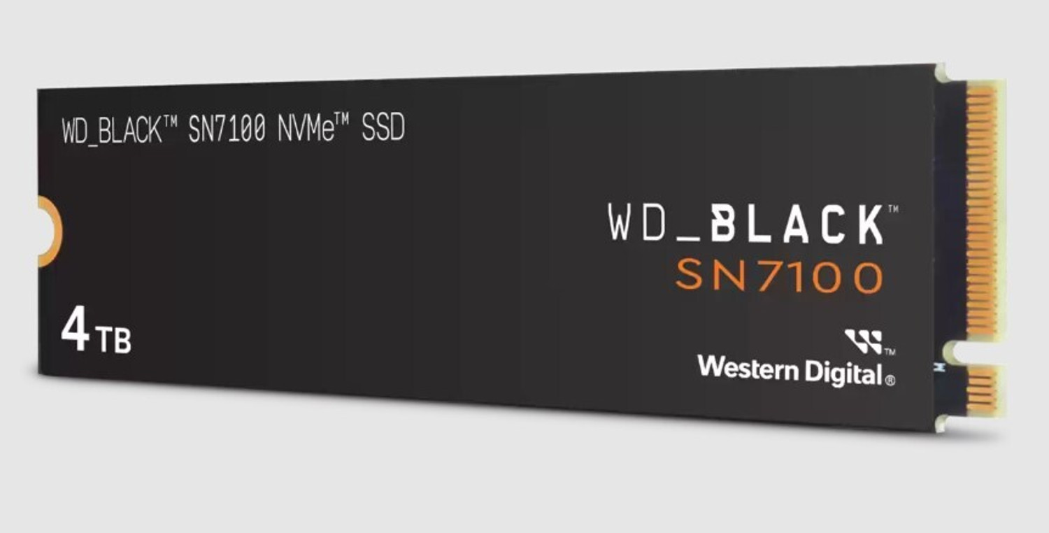 Image of WD Black SN7100 NVMe 4 TB Desktop Black PCIe NVMe Internal Solid State Drive (SSD) (WDS400T4X0E)