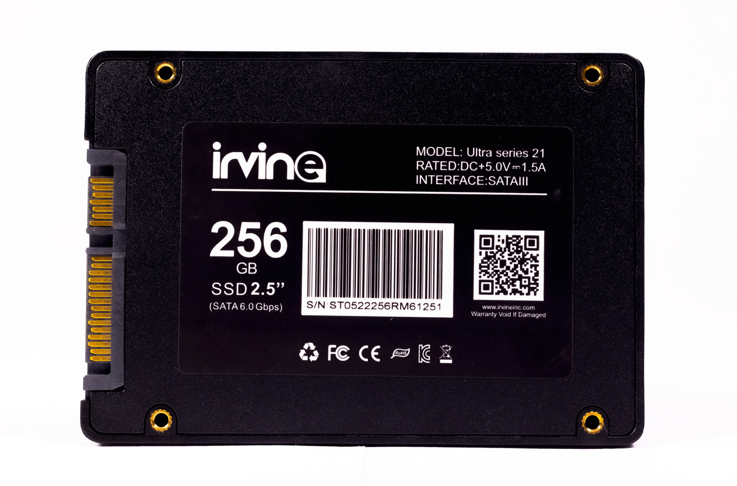 Image of IRVINE Durable Storage Device 256 GB Desktop, Laptop Black SATA III Internal Solid State Drive (SSD) (Internal Solid State Drive SATA)
