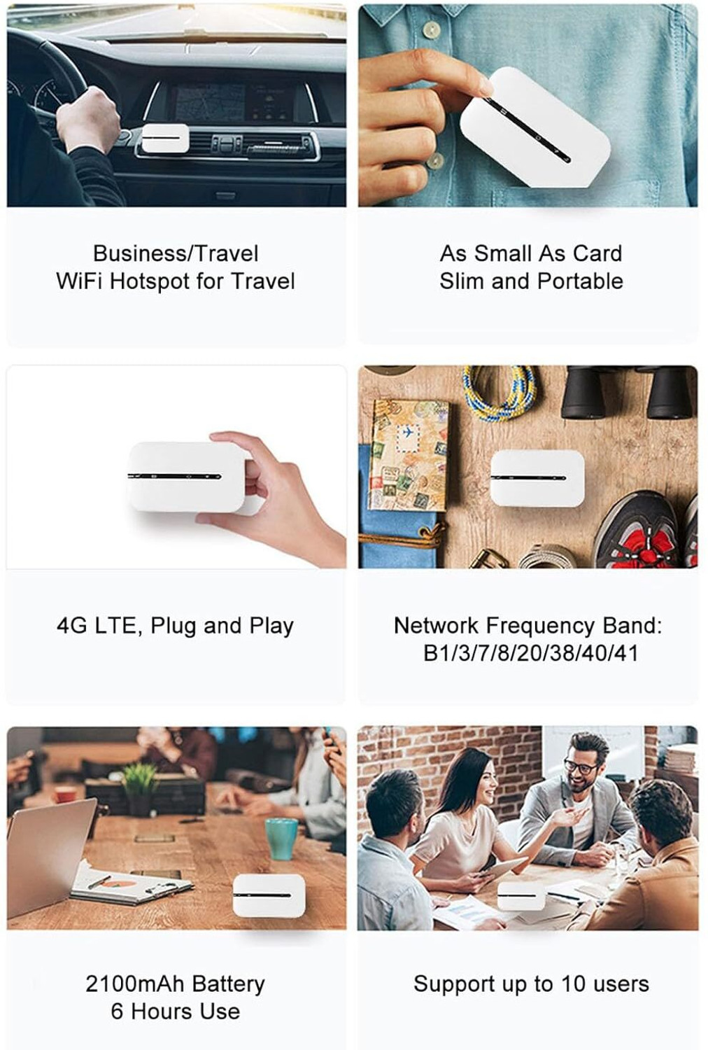 Image of Kingster 4G LTE Portable Hotspot Device | Pocket WiFi Dongle 5G /4G All Sim Support ||4G LTE Portable Hotspot Device | Pocket WiFi Dongle 5G /4G All Sim Support Works with All SIM Cards | Fast Internet On-the-Go Internal Modem