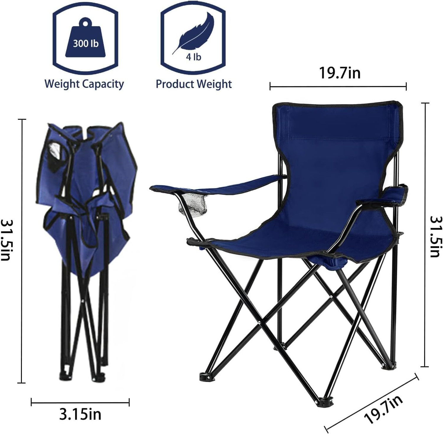 Image of DAXANSTORE Stay-Way Portable Foldable Camping Chair for Outdoor & Home Use Chair