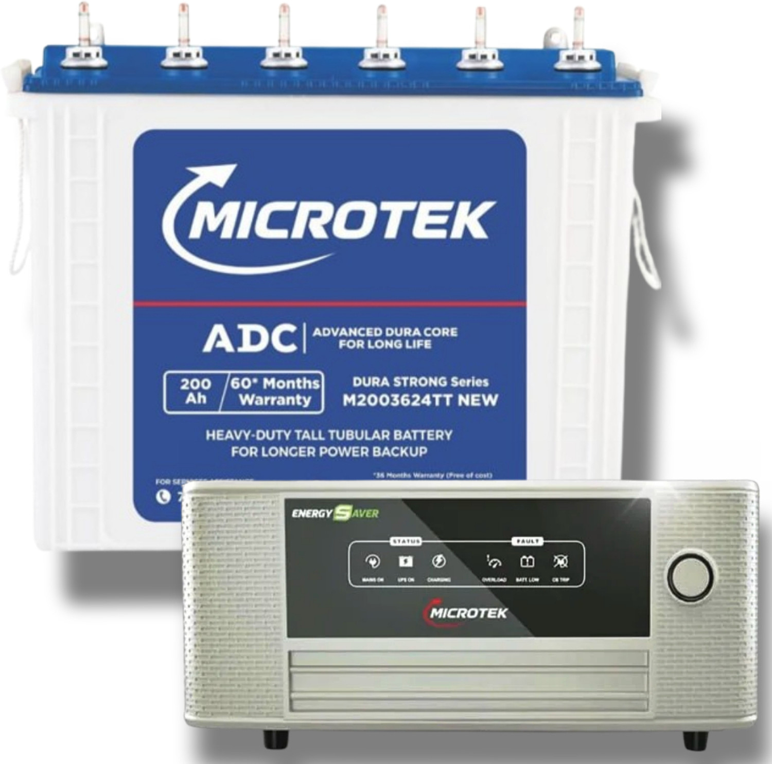 Image of Microtek 60 Months Warranty Tubular Inverter Battery
