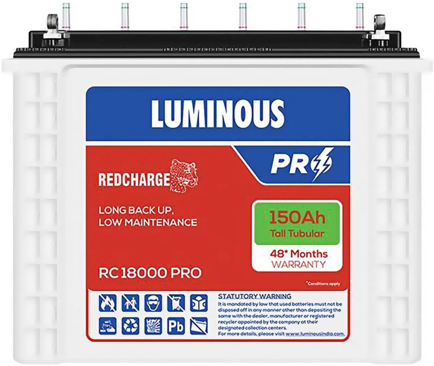 LUMINOUS 48 Months Warranty Tubular Inverter Battery - Image 1