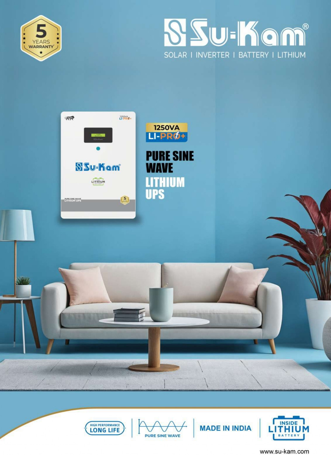 Image of Su-Kam 60 Months Warranty Sealed Inverter Battery