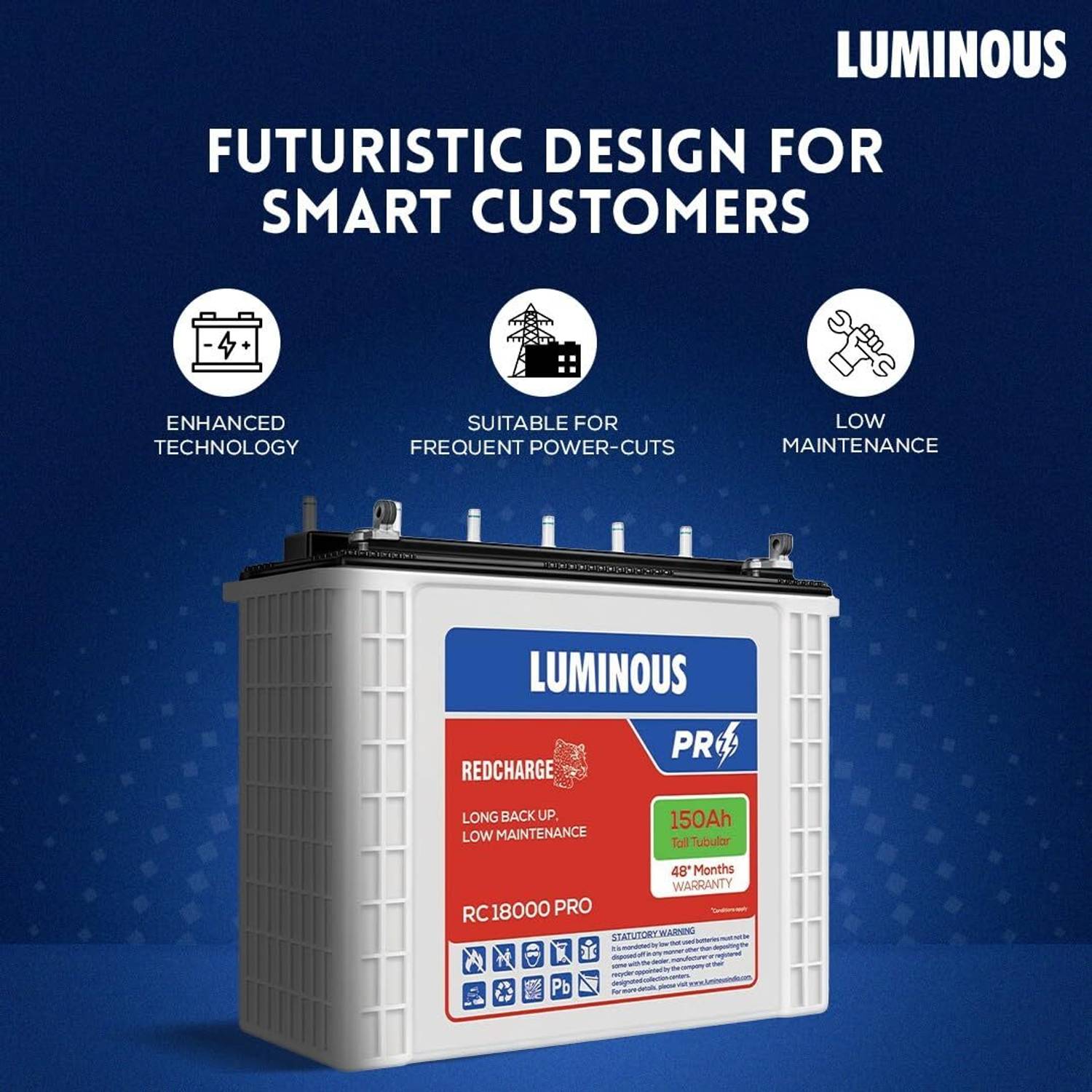 LUMINOUS 48 Months Warranty Tubular Inverter Battery - Image 2