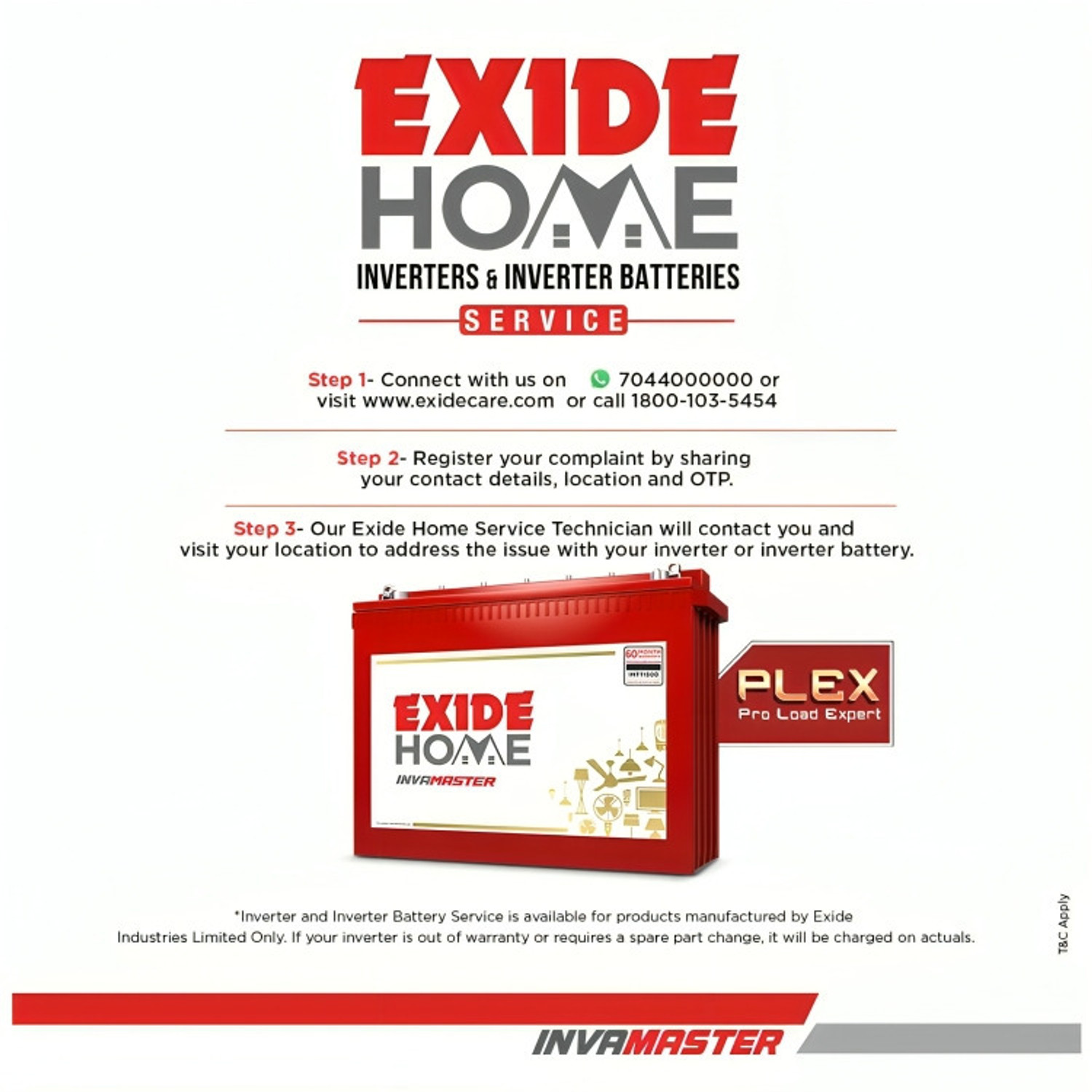 Image of EXIDE 60 Months Warranty Tall Tubular Inverter Battery