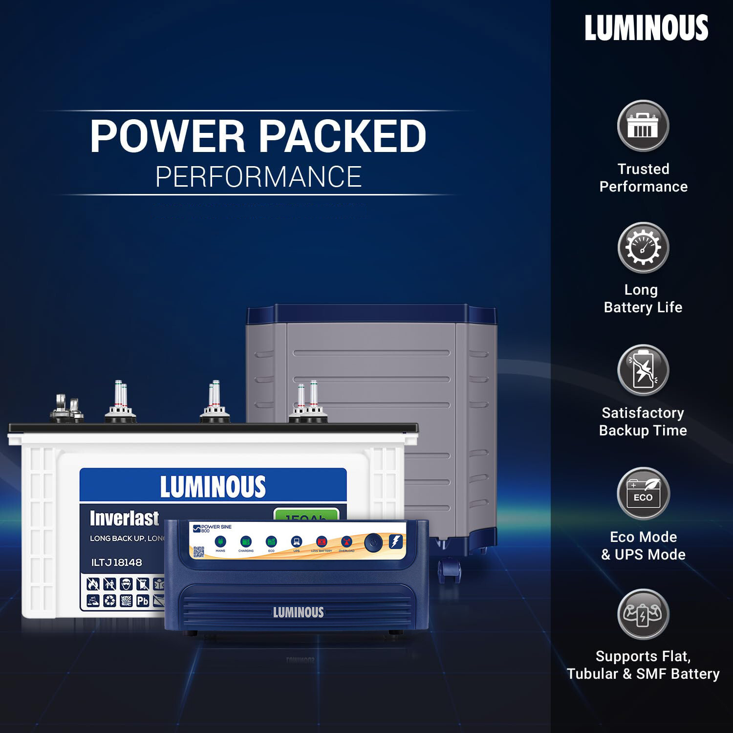 Image of LUMINOUS 48 Months Warranty Tubular Inverter Battery