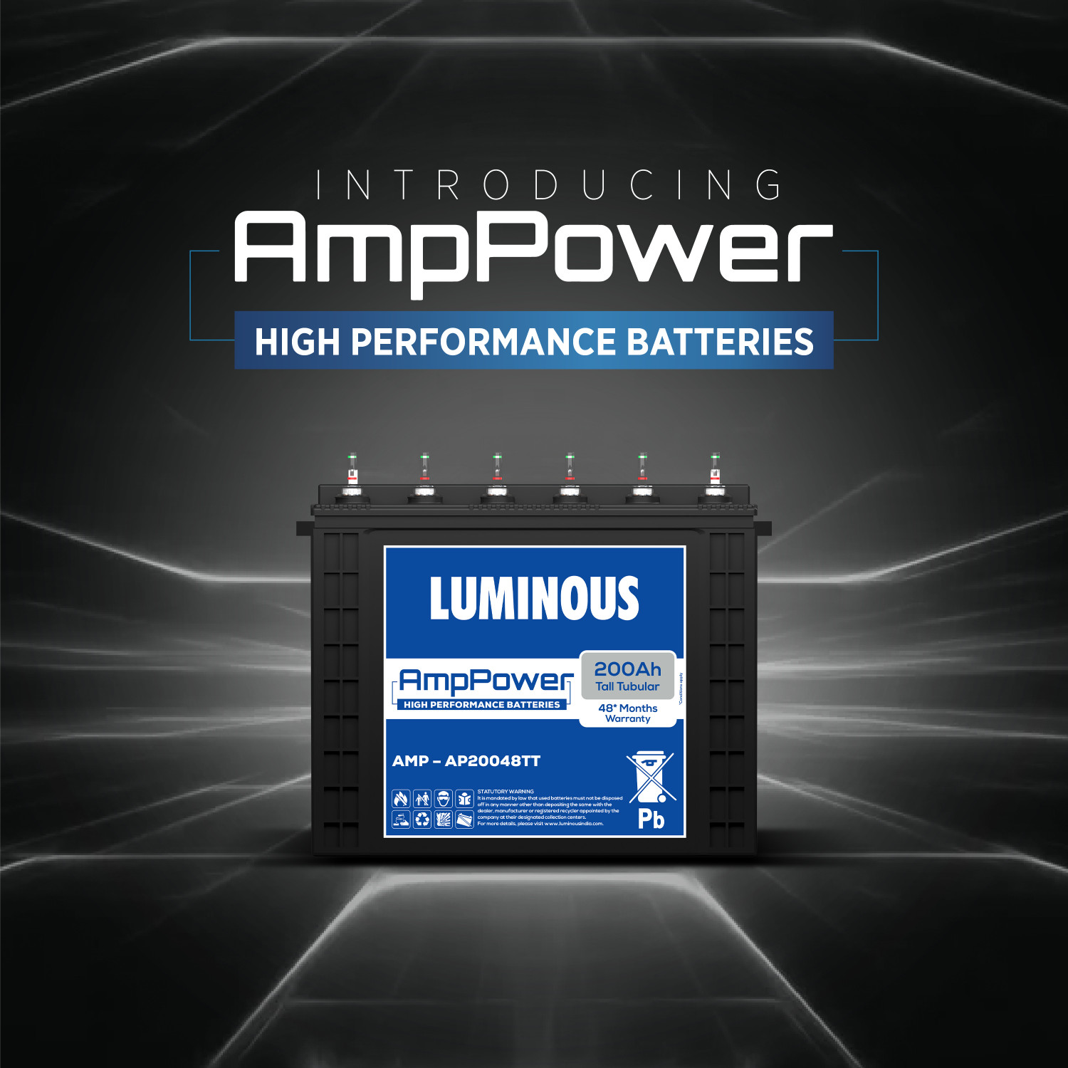 Image of LUMINOUS 48 Months Warranty Tubular Inverter Battery