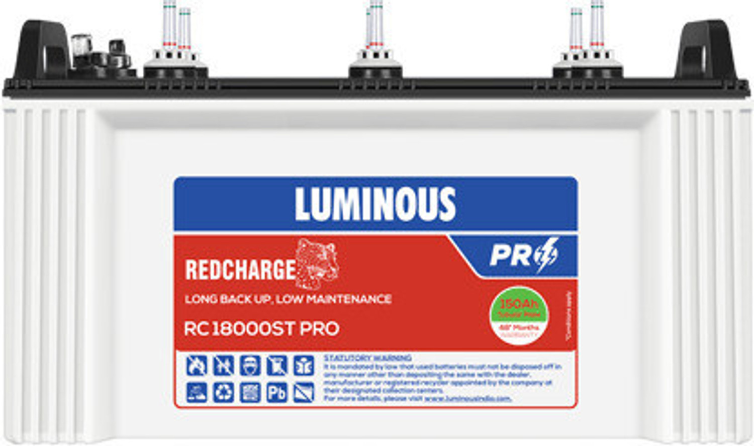Image of LUMINOUS 42 Months Warranty Tubular Inverter Battery