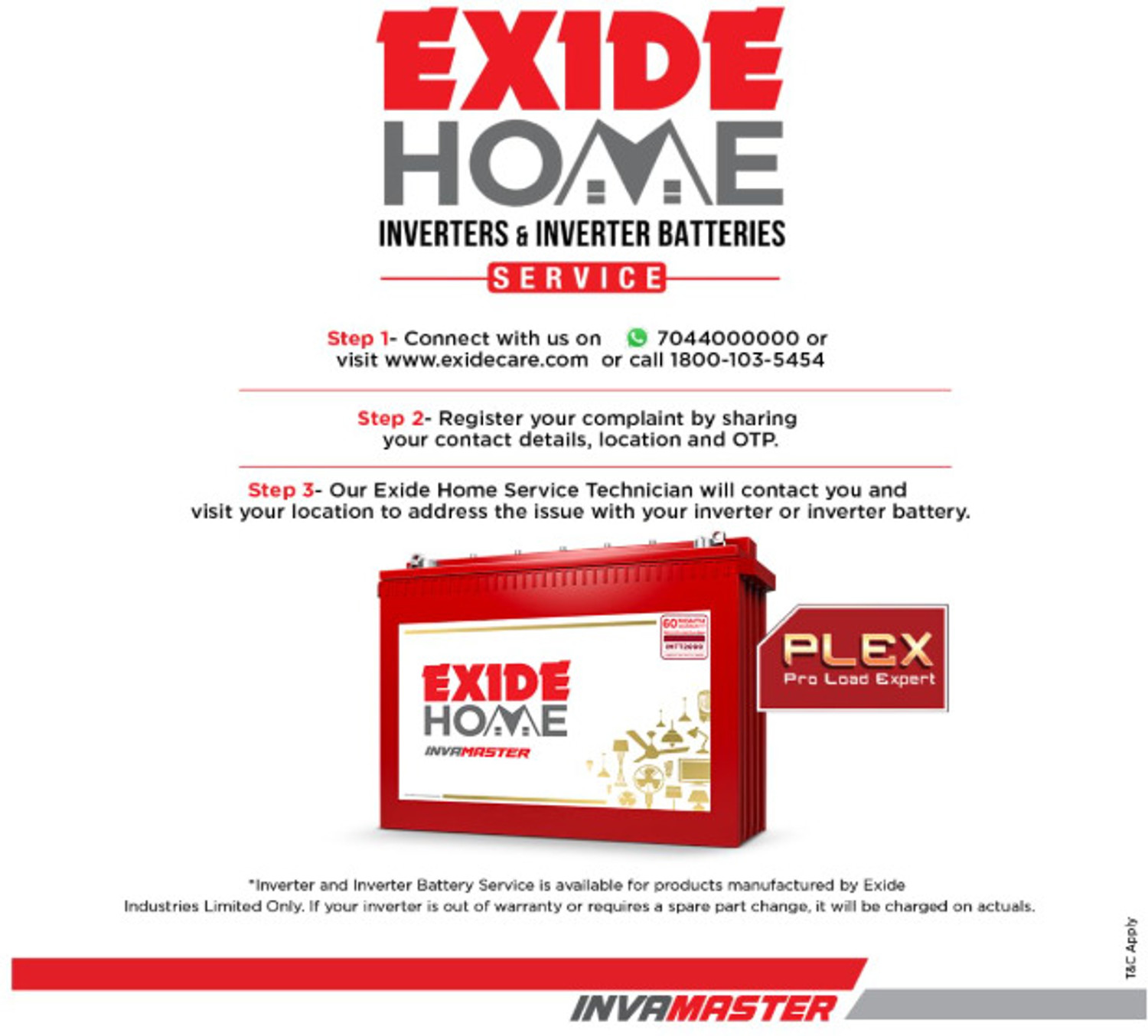 Image of EXIDE 60 Months Warranty Tall Tubular Inverter Battery