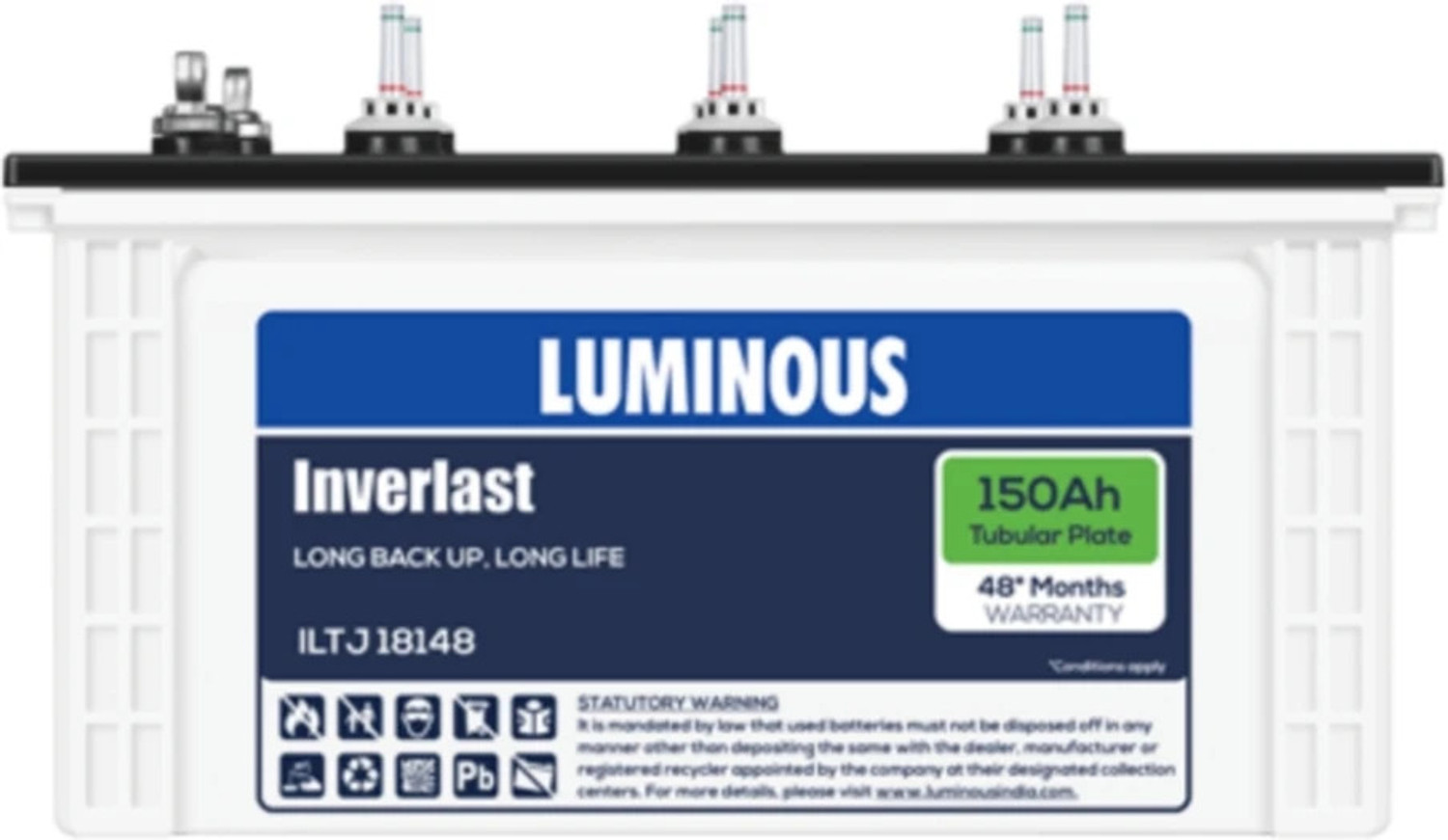Image of LUMINOUS 48 Months Warranty Tubular Inverter Battery