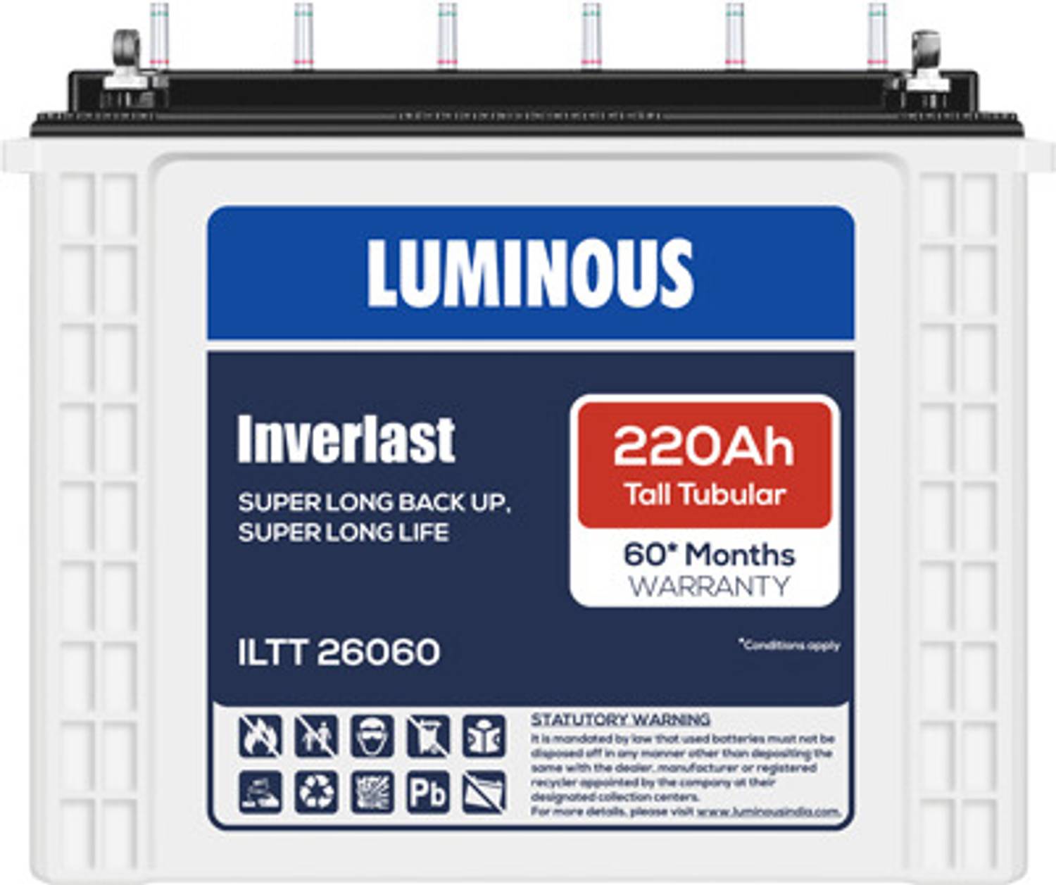 LUMINOUS 60 Months Warranty Tubular Inverter Battery - Image 1