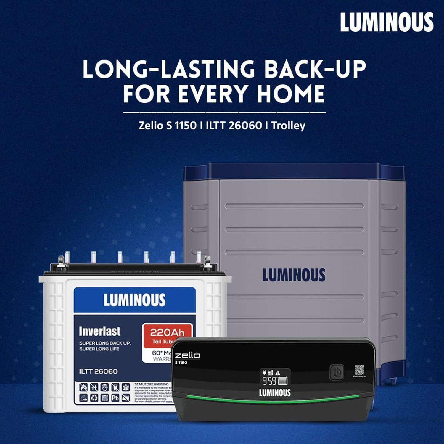 Image of LUMINOUS 60 Months Warranty Tubular Inverter Battery