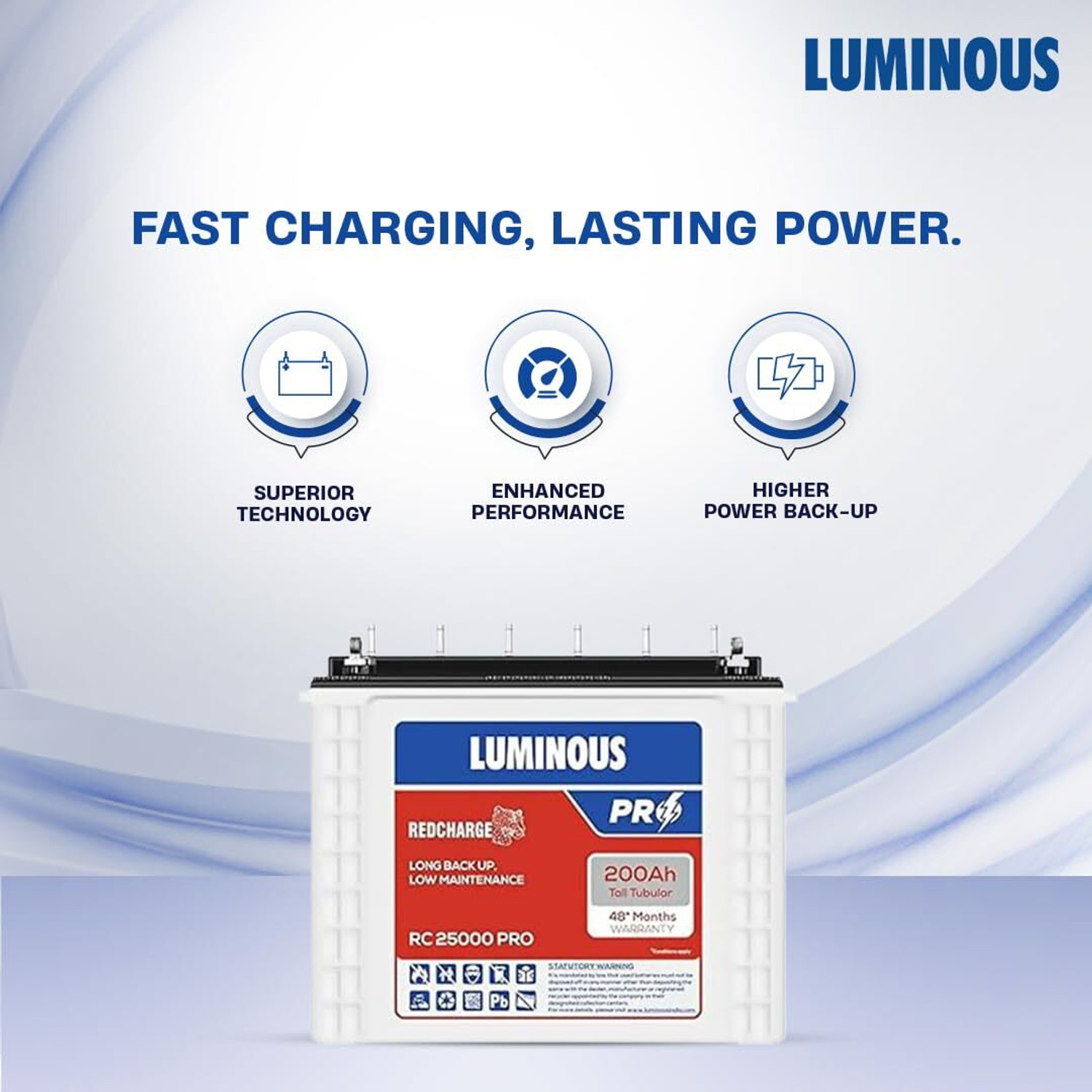 Image of LUMINOUS 48 Months Warranty Tubular Inverter Battery