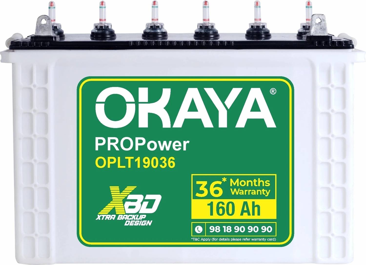 OKAYA 48 Months Warranty Tubular Inverter Battery (160 Ah, OPLT19