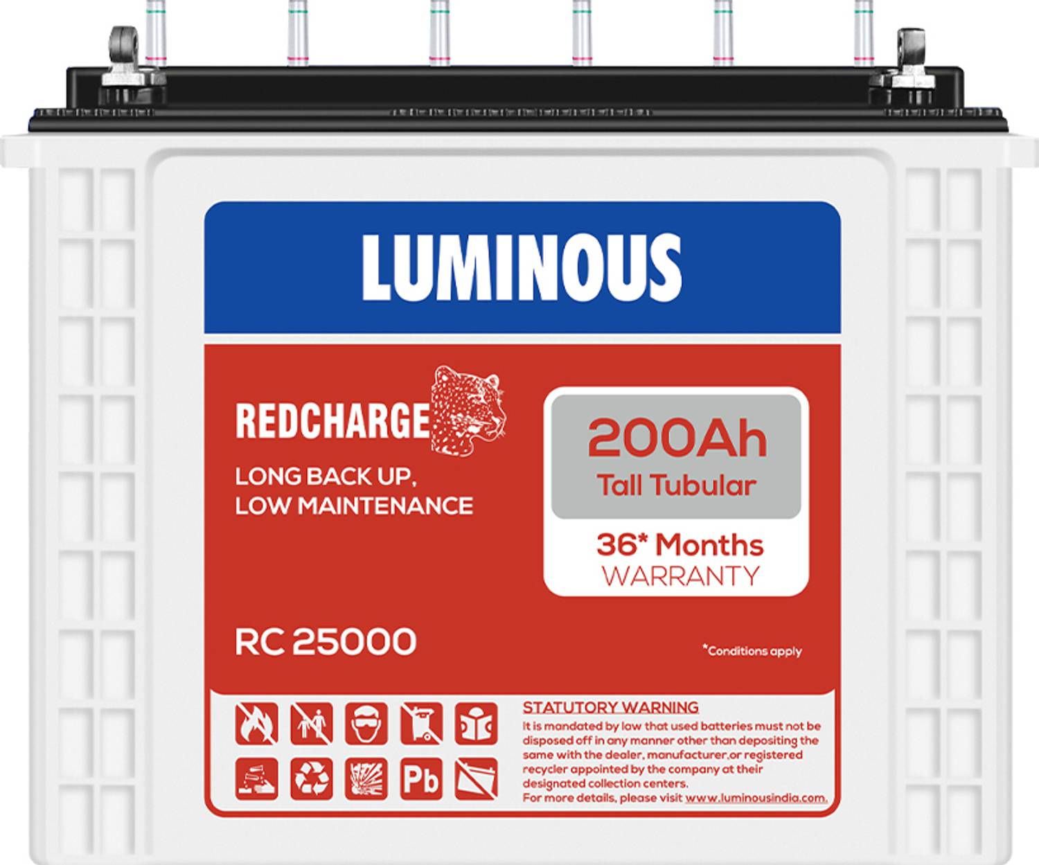LUMINOUS 36 Months Warranty Tubular Inverter Battery Price in India - Buy LUMINOUS 36 Months Warranty Tubular Inverter Battery online at Flipkart.com