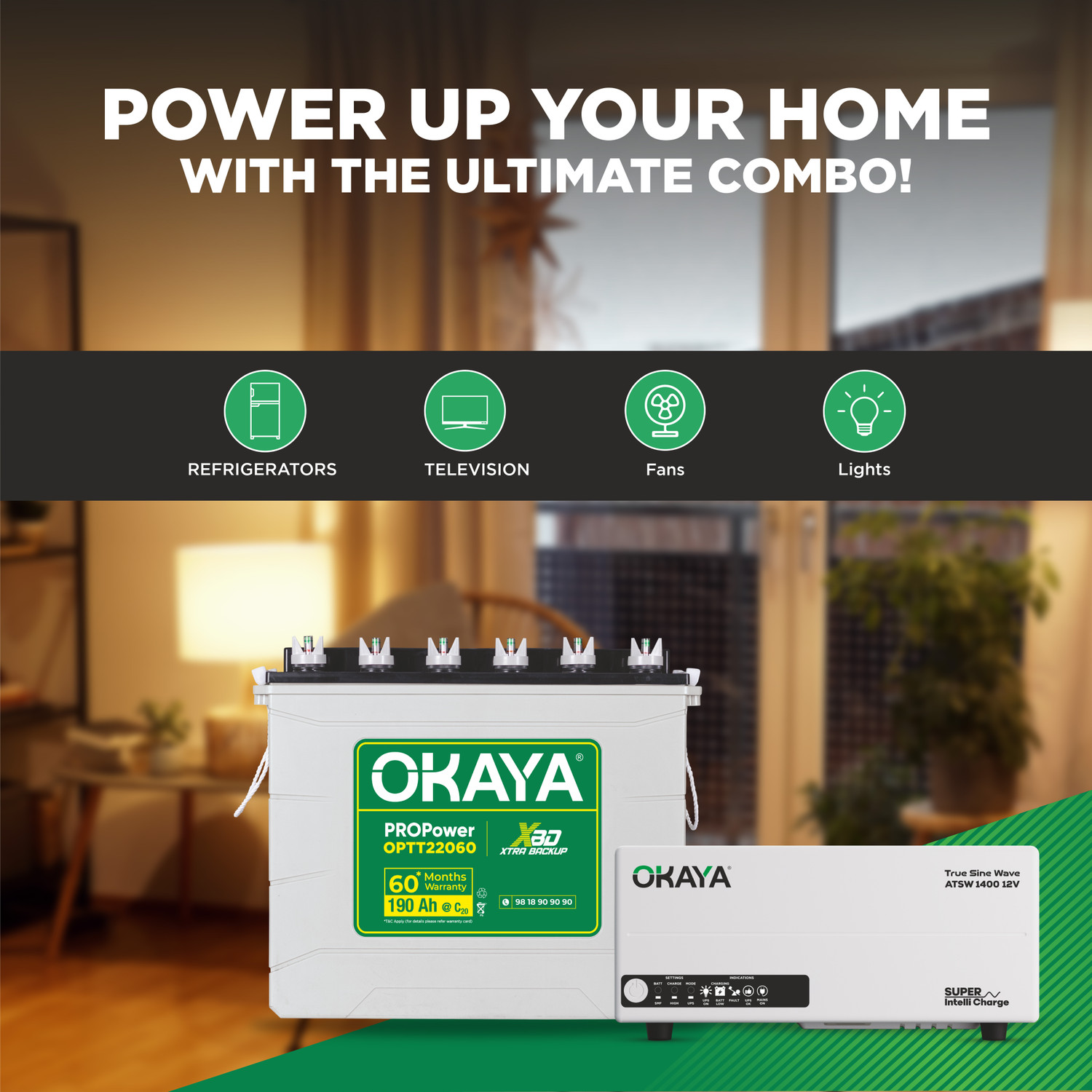 Image of OKAYA 60 Months Warranty Tubular Inverter Battery