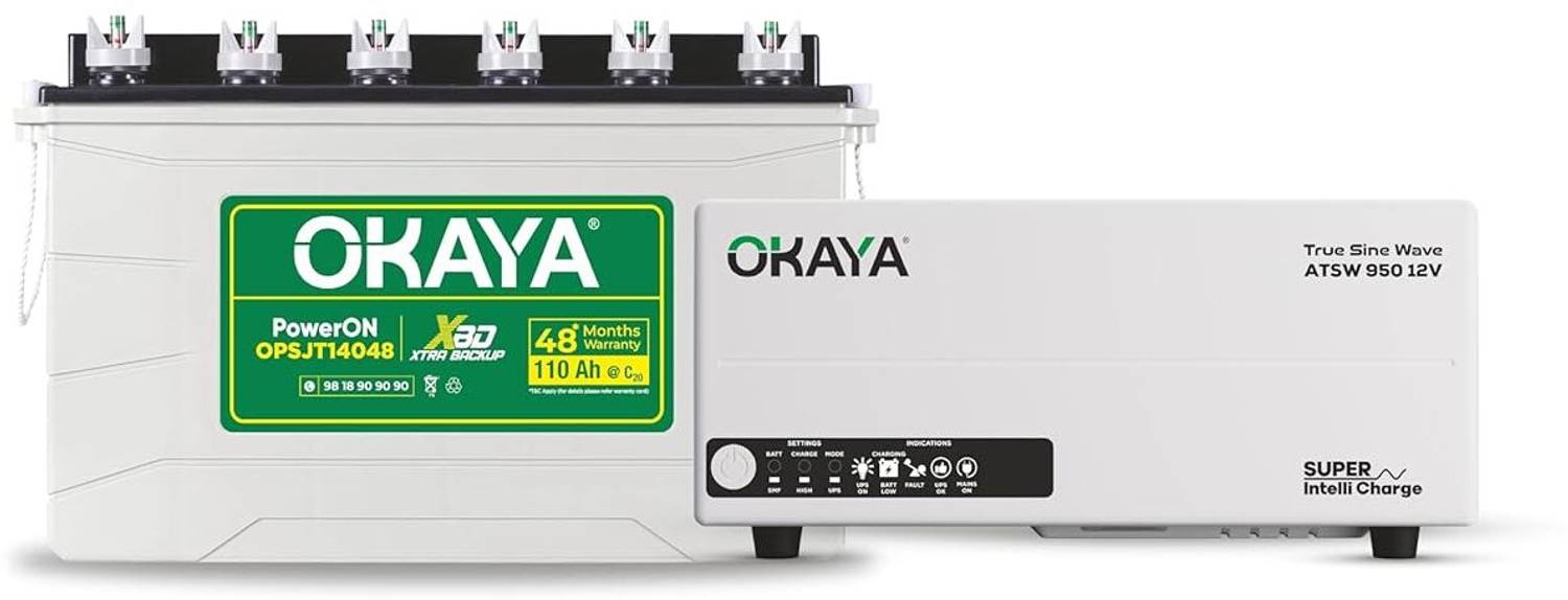 OKAYA 48 Months Warranty Tubular Inverter Battery (110 Ah, OPSJT1