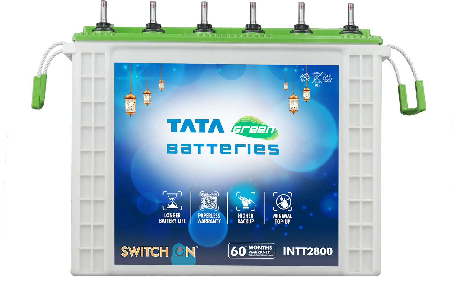 Image of Tata Green Batteries 60 Months Warranty Tubular Inverter Battery