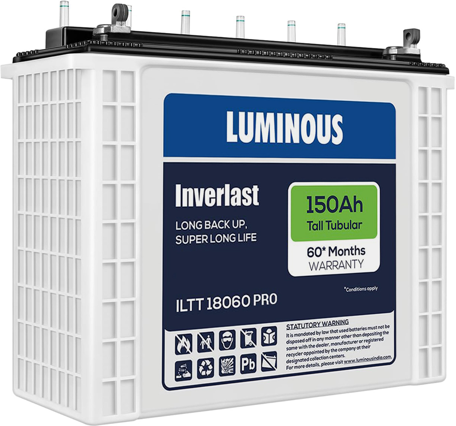 Image of LUMINOUS 60 Months Warranty Tubular Inverter Battery