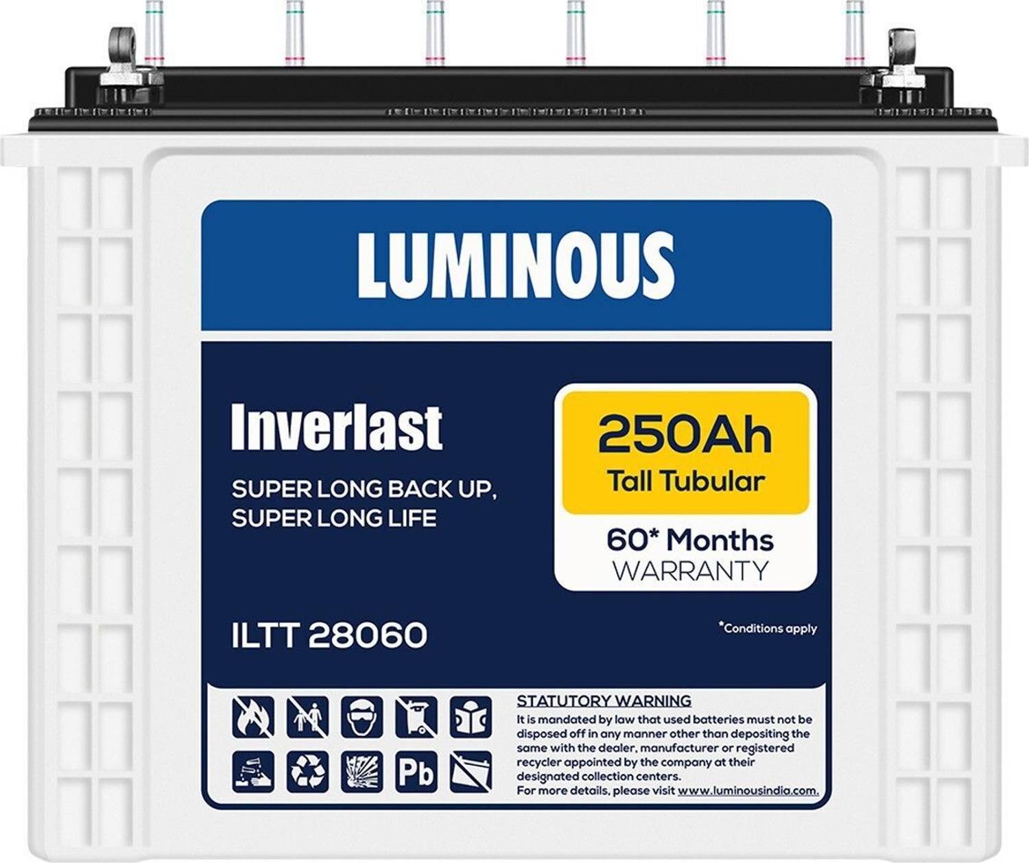 LUMINOUS 60 Months Warranty Tubular Inverter Battery