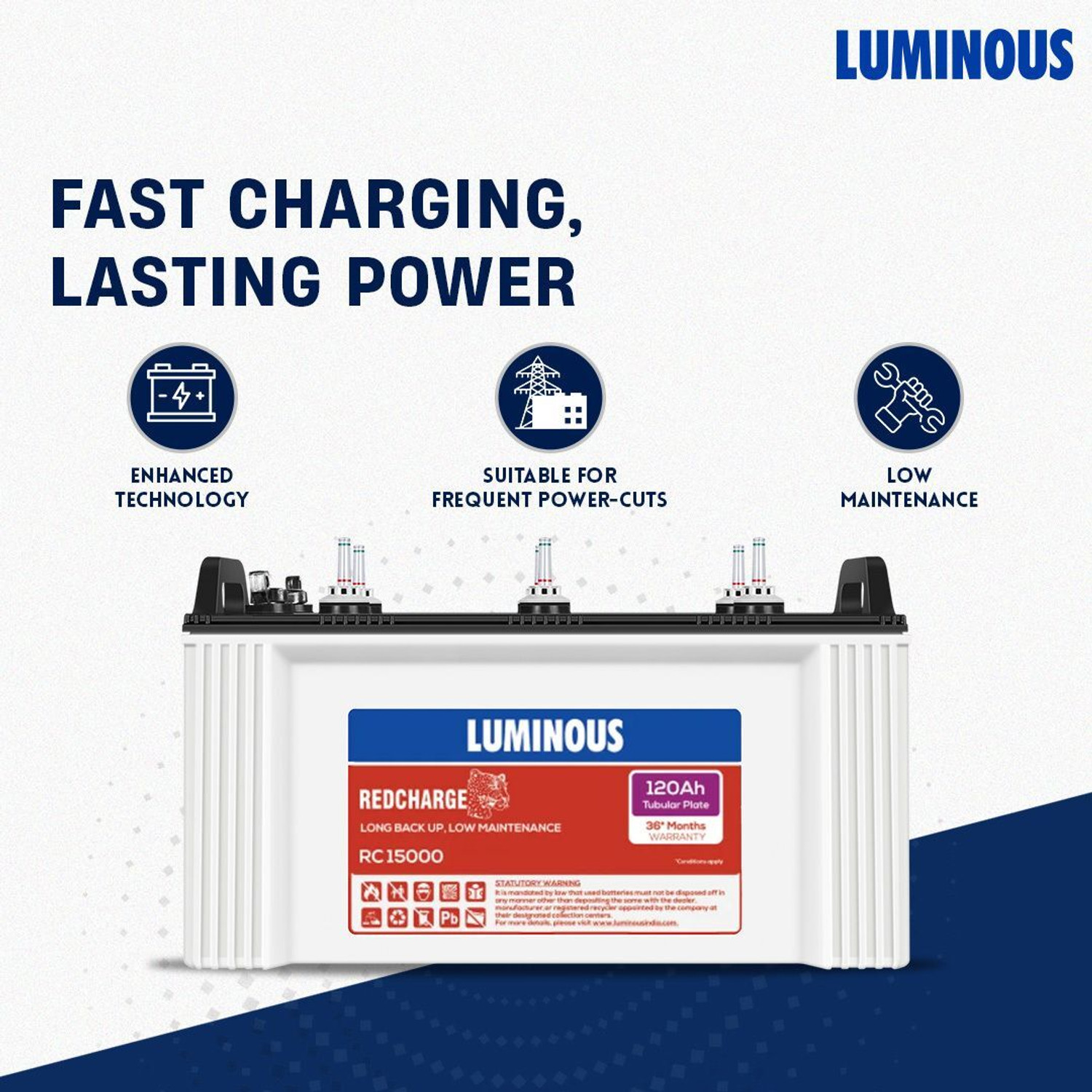 Image of LUMINOUS Tubular Inverter Battery