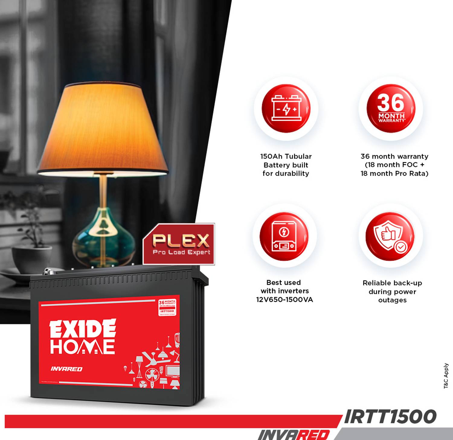 EXIDE 36 Months Warranty Tubular Inverter Battery - Image 4