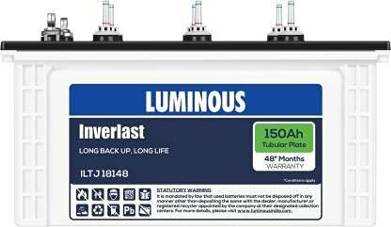 Image of LUMINOUS 36 Months Warranty Tubular Inverter Battery