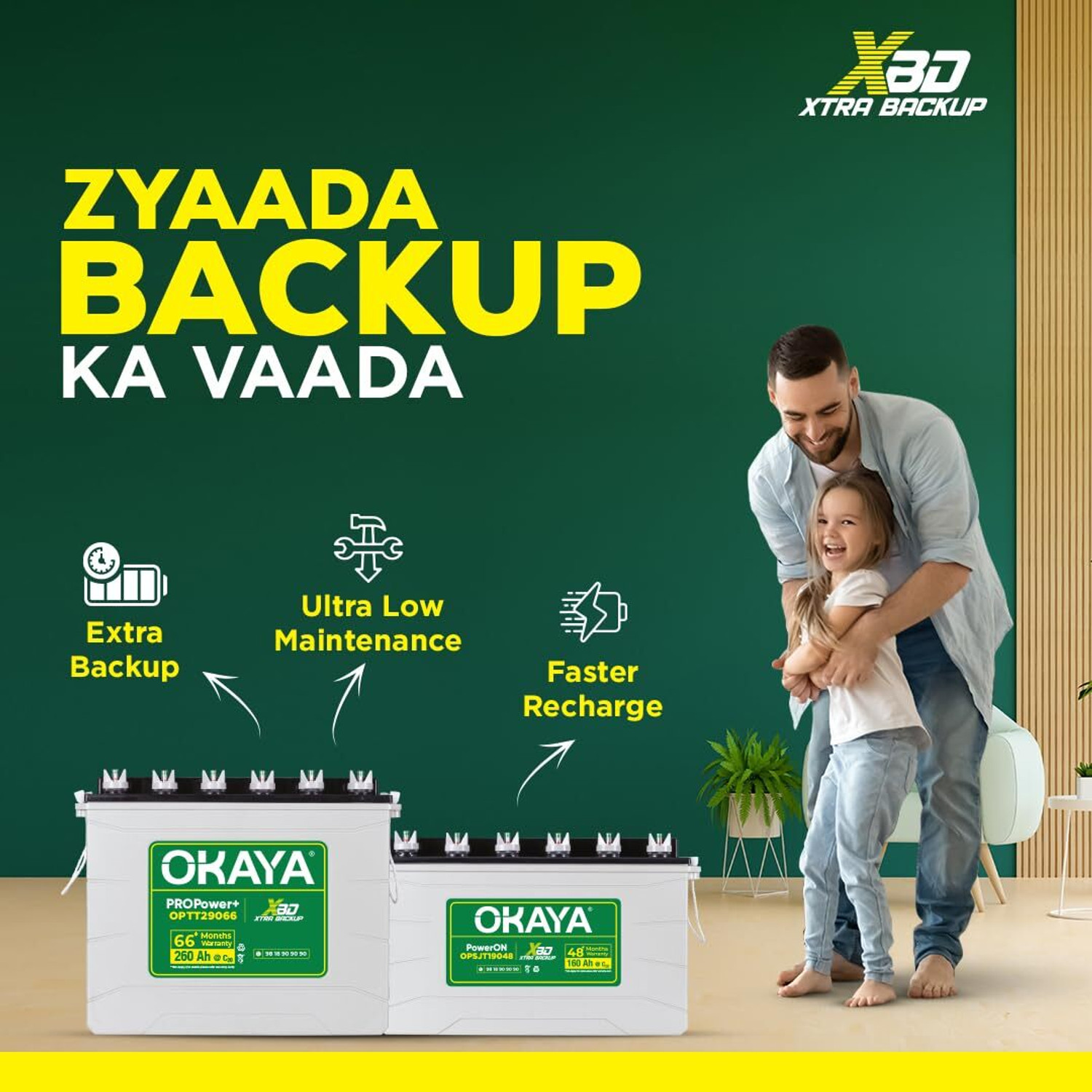 Image of OKAYA 48 Months Warranty Tubular Inverter Battery