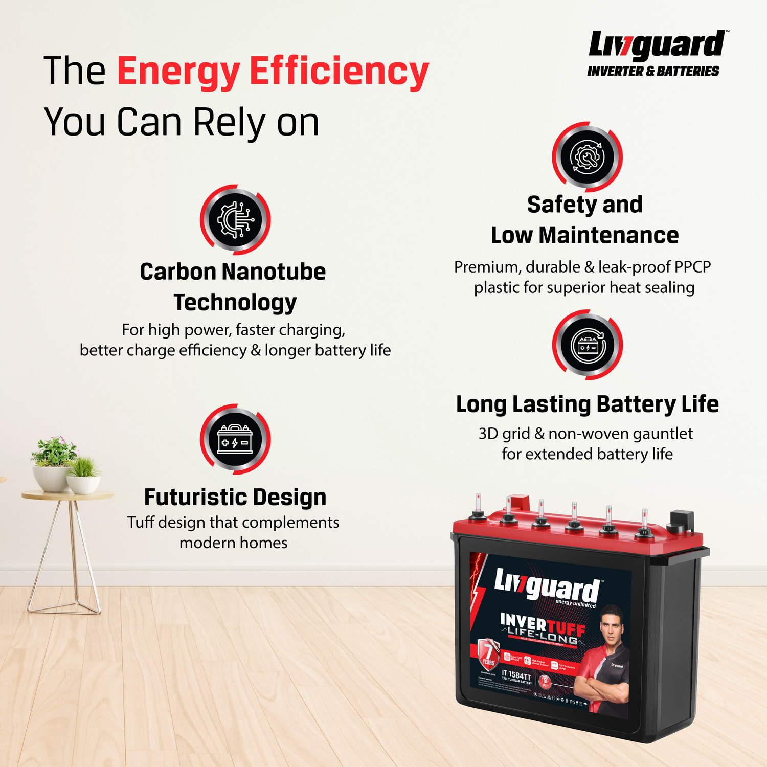 Image of Livguard 84 Months Warranty Tubular Inverter Battery