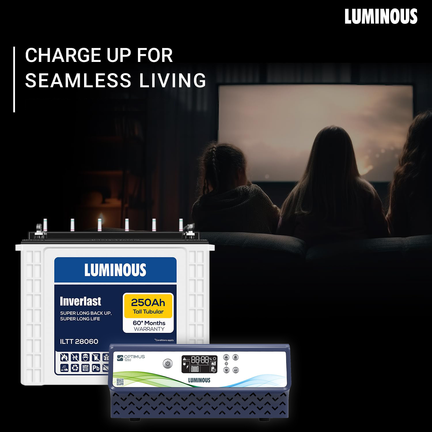 Image of LUMINOUS 60 Months Warranty Tubular Inverter Battery