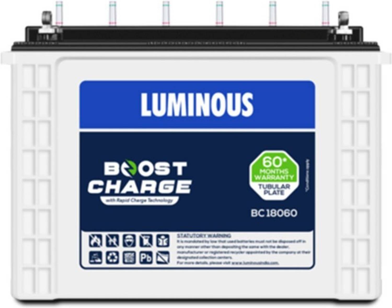 LUMINOUS 60 Months Warranty Tall Tubular Inverter Battery