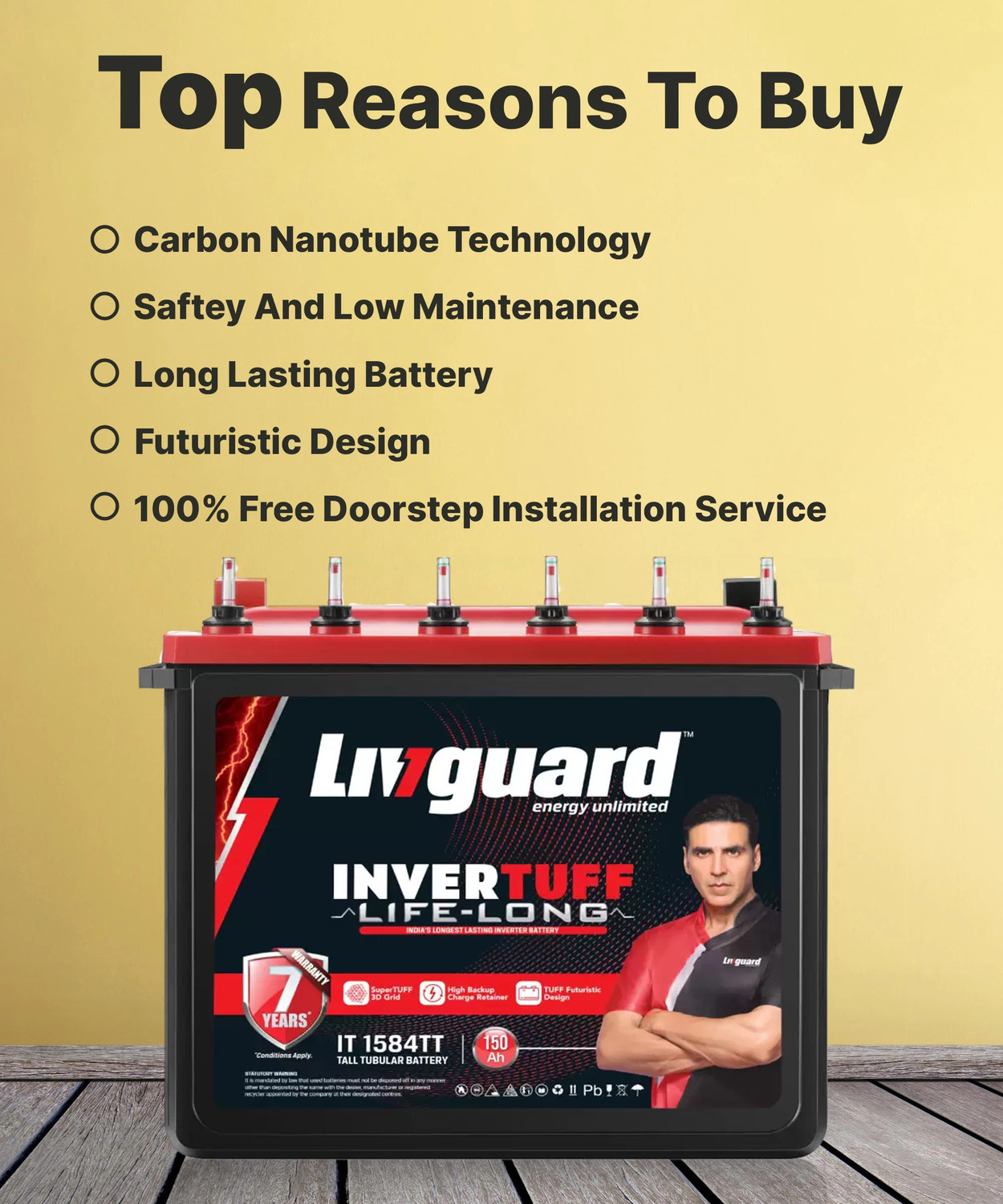 Image of Livguard 84 Months Warranty Tubular Inverter Battery