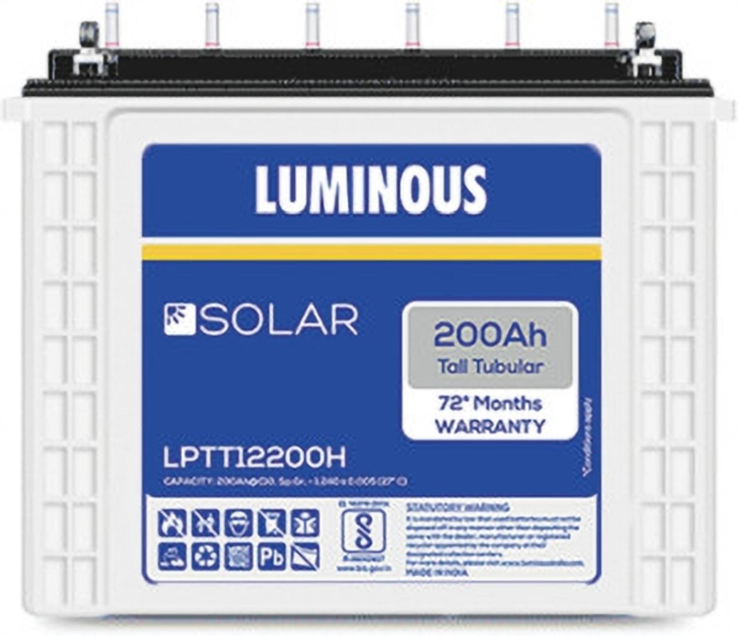 LUMINOUS LPTT12200H LPTT12200H with 6 Year Warranty Solar Compati