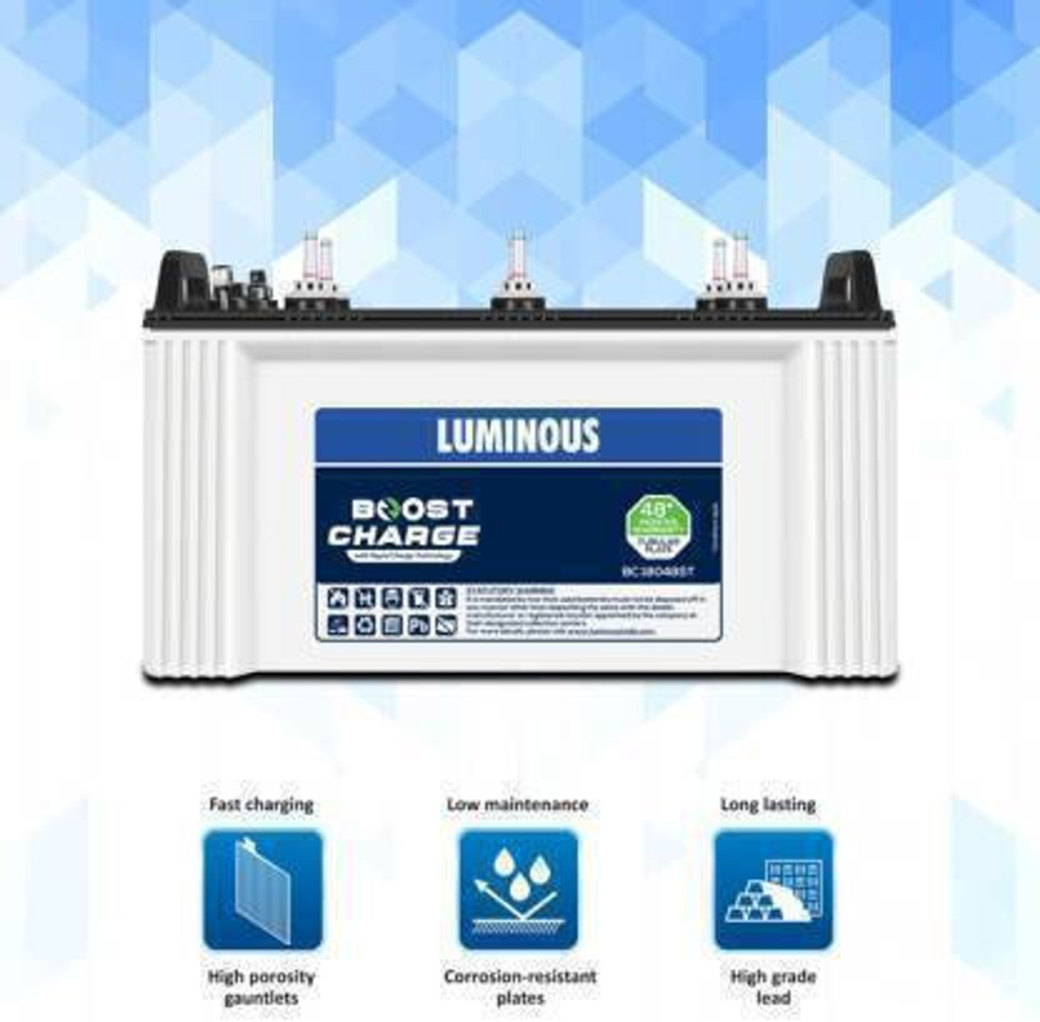 Image of LUMINOUS 48 Months Warranty Tubular Inverter Battery