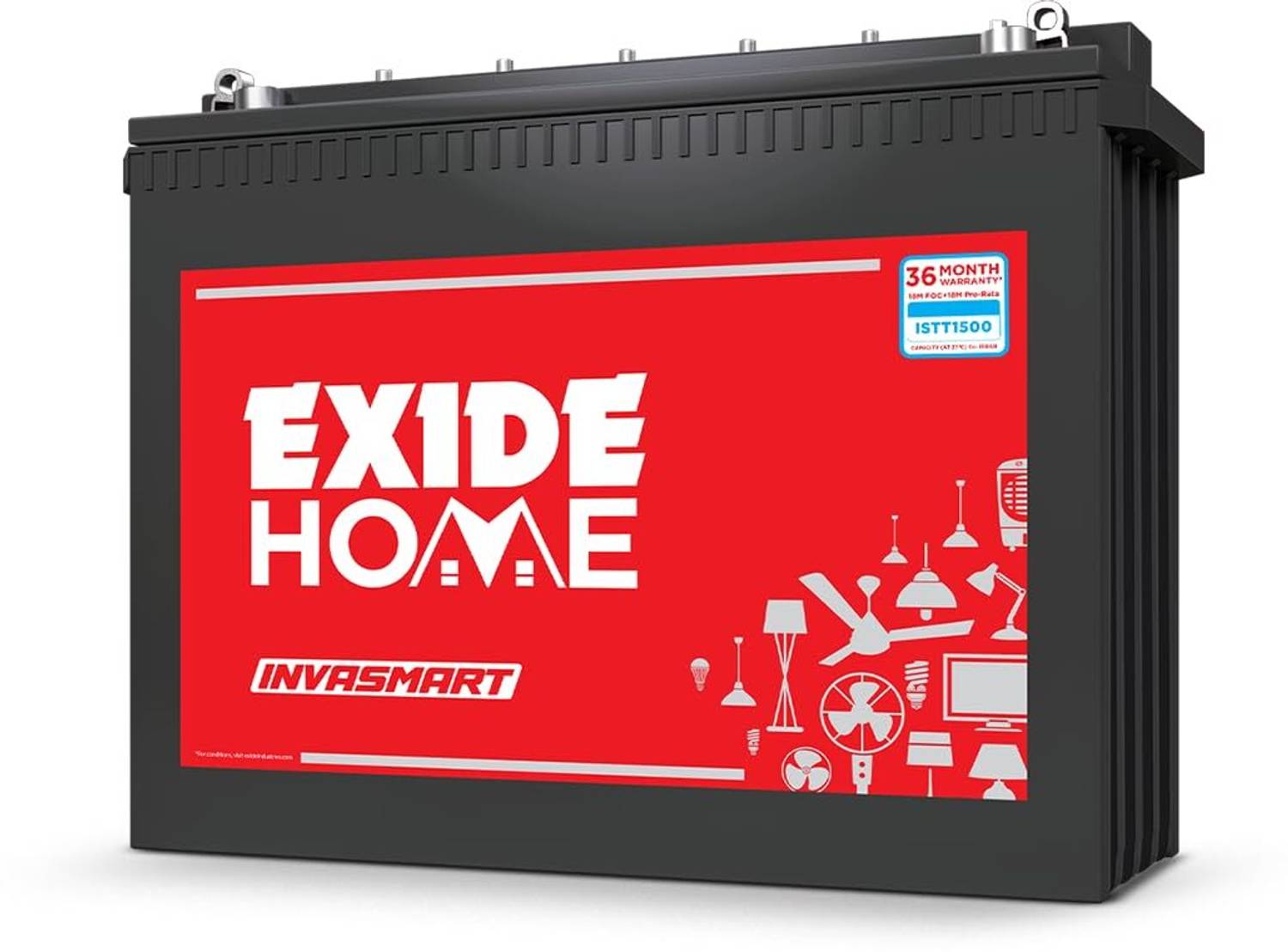 EXIDE 36 Months Warranty Tubular Inverter Battery (150 Ah, ISTT15