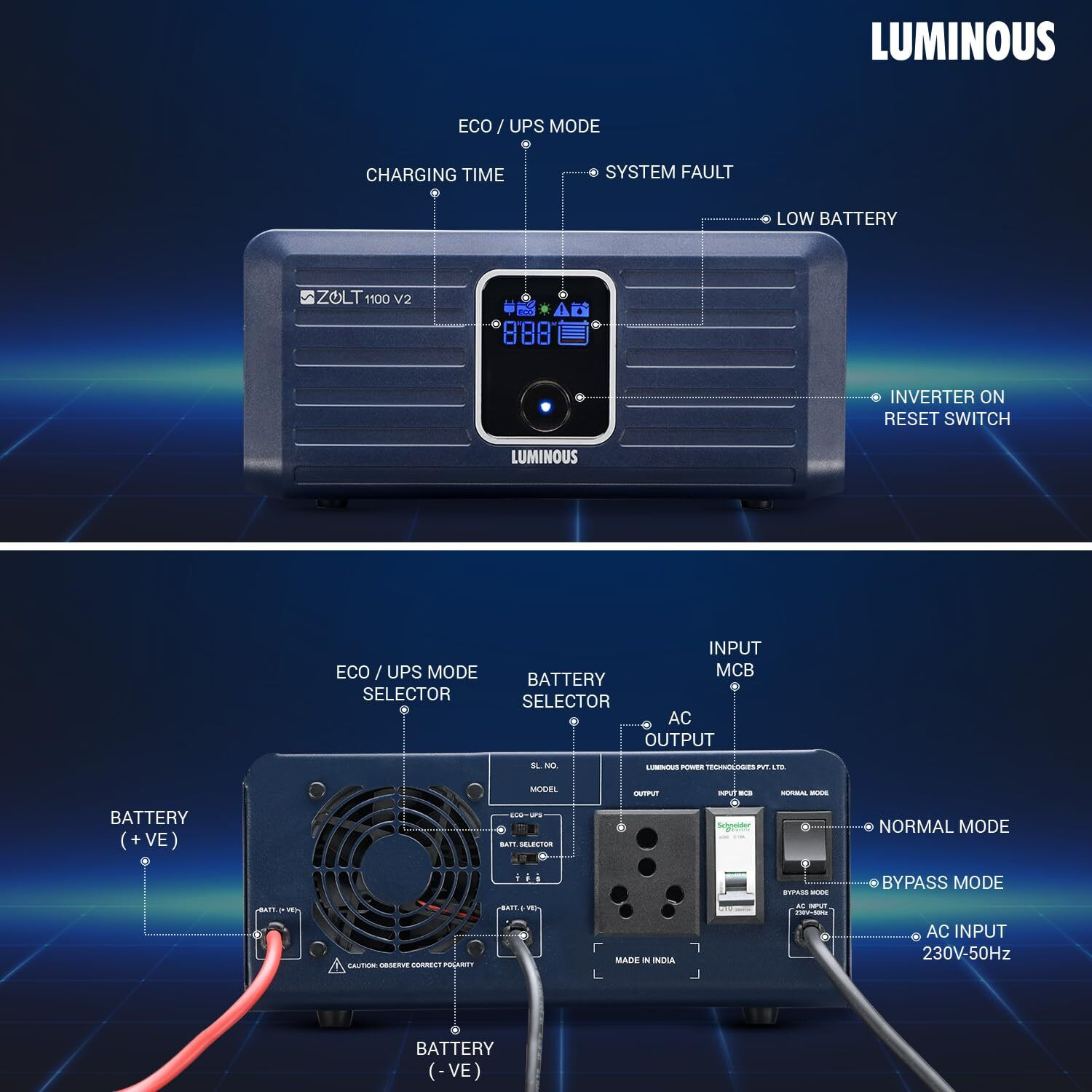 Image of LUMINOUS 60 Months Warranty Tubular Inverter Battery