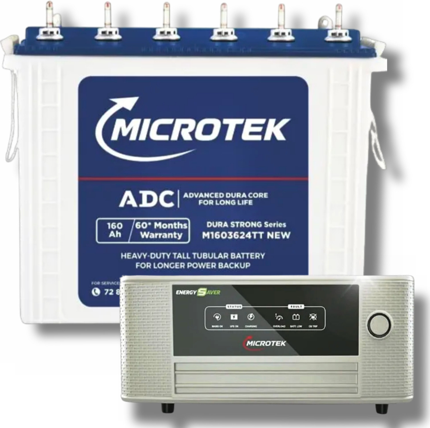 Image of Microtek 60 Months Warranty Tubular Inverter Battery