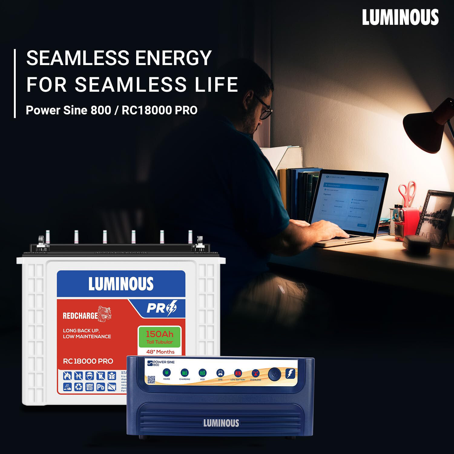 Image of LUMINOUS 48 Months Warranty Tubular Inverter Battery