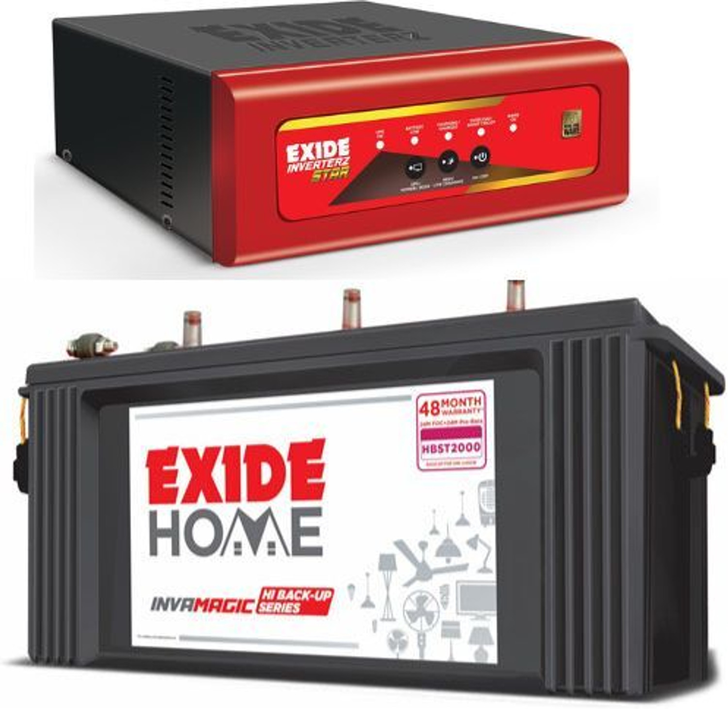 Image of EXIDE 48 Months Warranty Tubular Inverter Battery