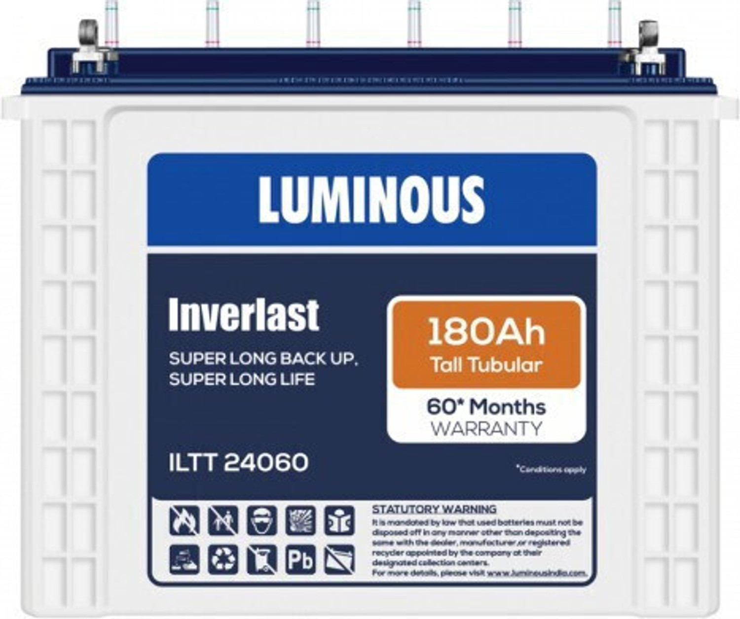 Image of LUMINOUS 60 Months Warranty Tubular Inverter Battery